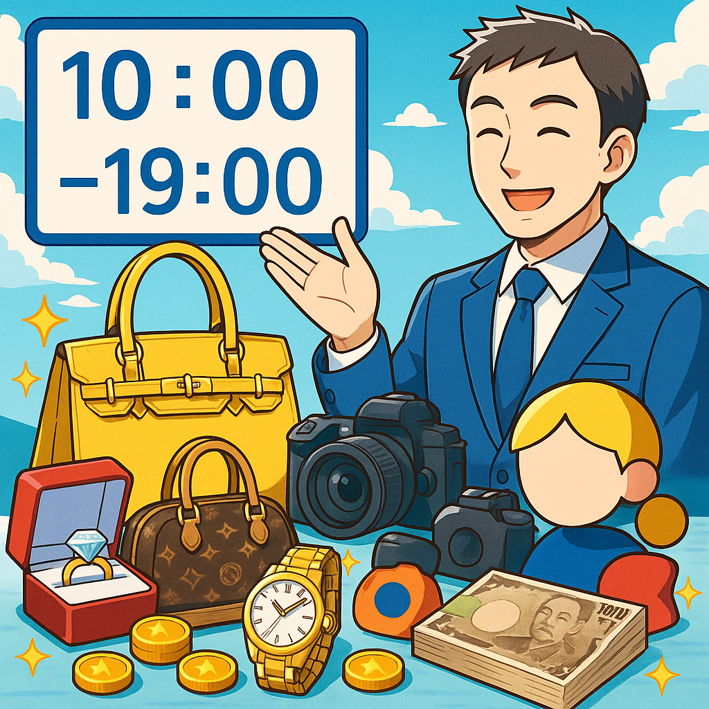 買取大吉豊見城名嘉地店は年中無休、10:00～19:00の安心査定