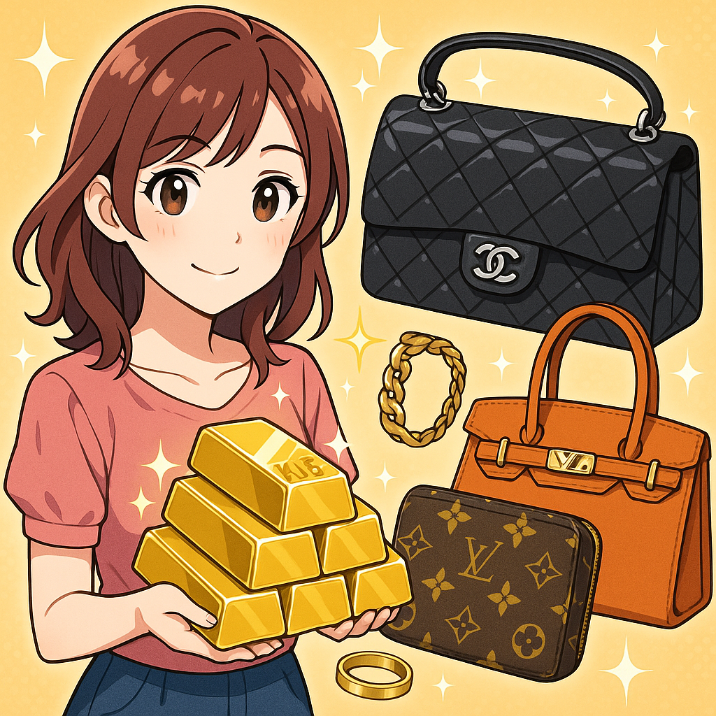 K18・750の金買取とシャネル買取・ヴィトン買取・エルメス買取