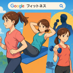 Googleトレンドの「フィットネス」：10分×3種目・週3プラン
