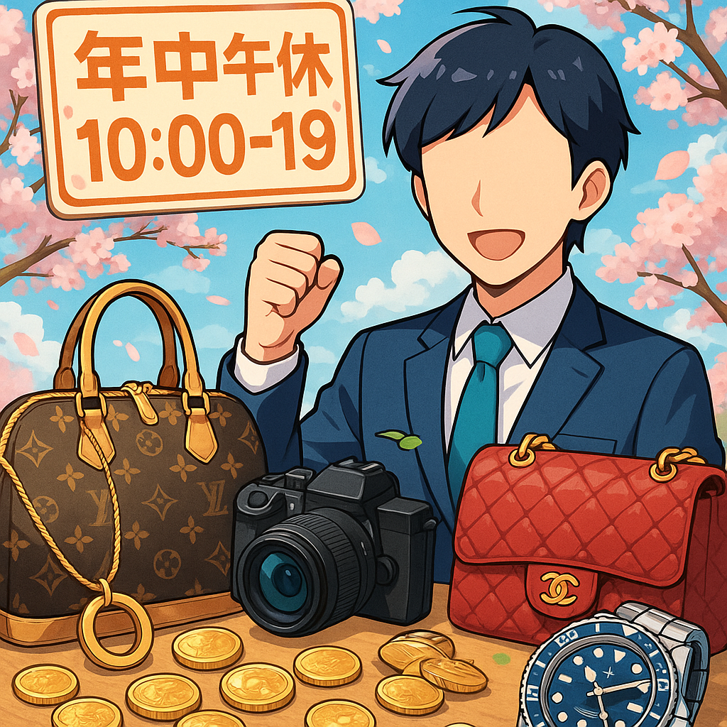 買取大吉豊見城名嘉地店の強み｜年中無休10:00-19:00と3〜4月