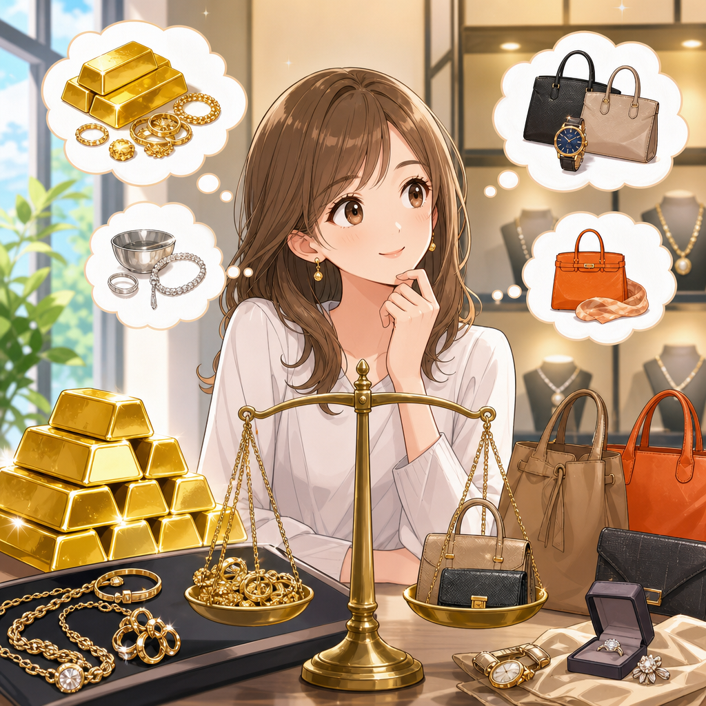 金買取とシャネル買取、50～80％目安の見方