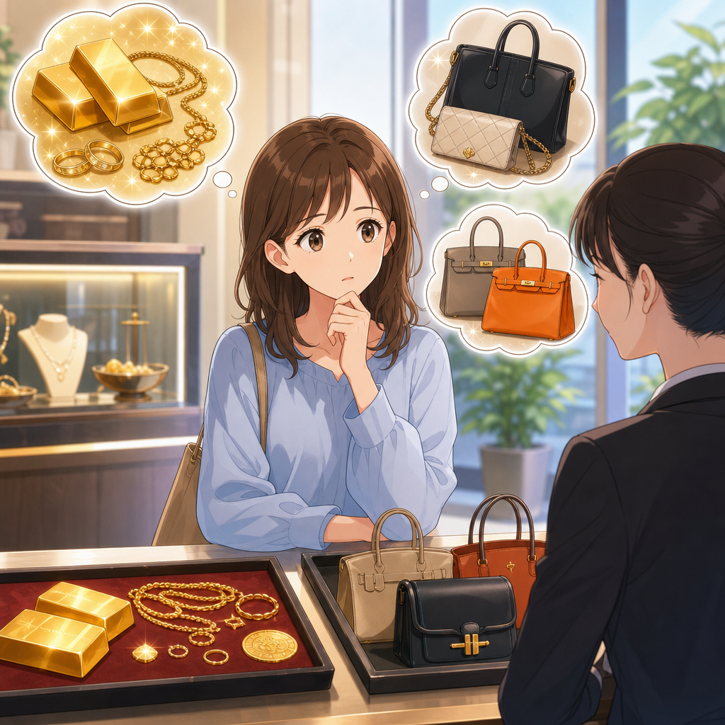 金買取とブランド品買取を同日に相談する前に