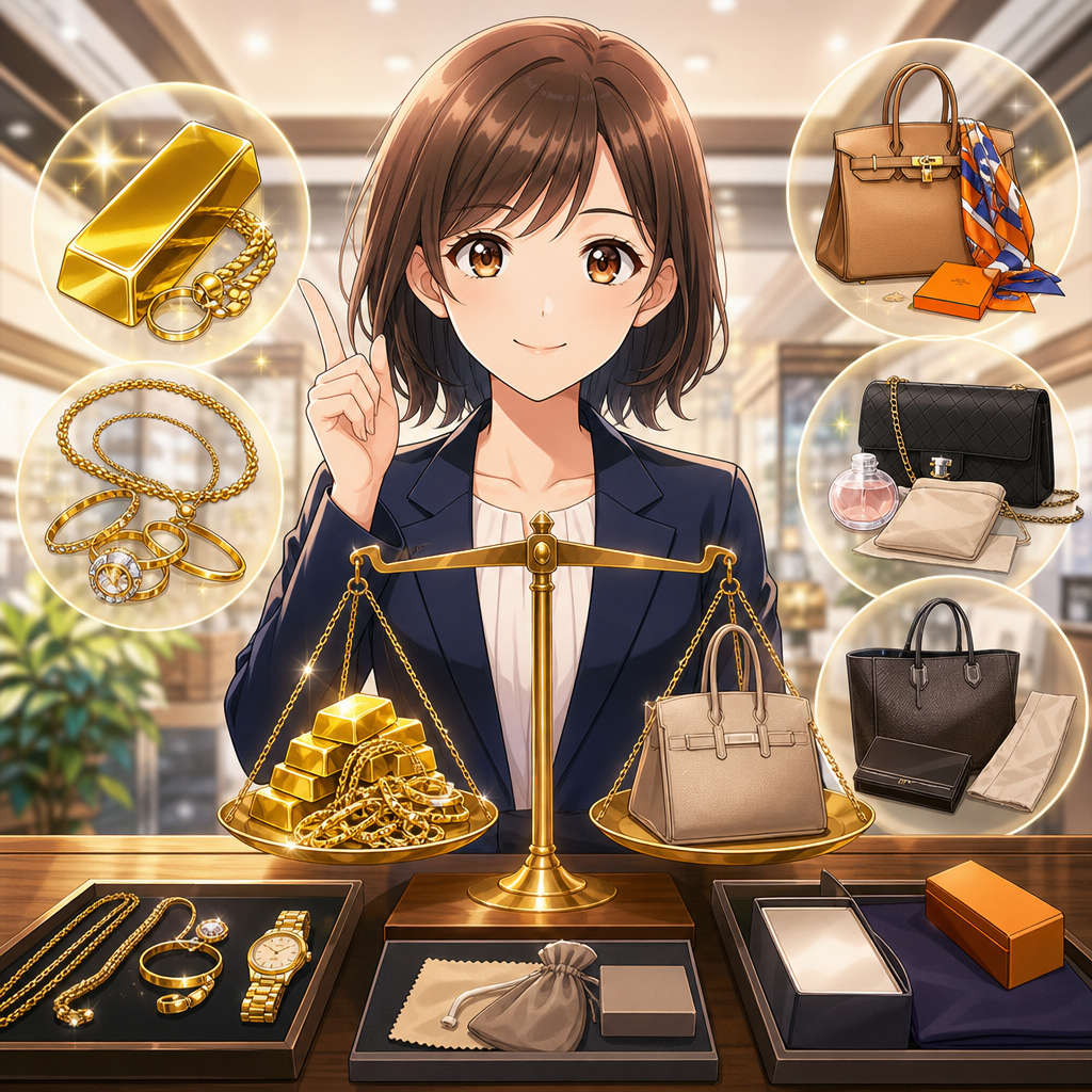 金買取とブランド品買取は付属品で差が出る