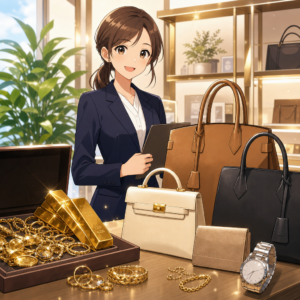 金買取とブランド品買取、使わない品を店頭へ