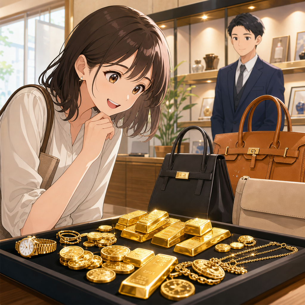 金買取とブランド品買取、眠った資産を店頭で見直す