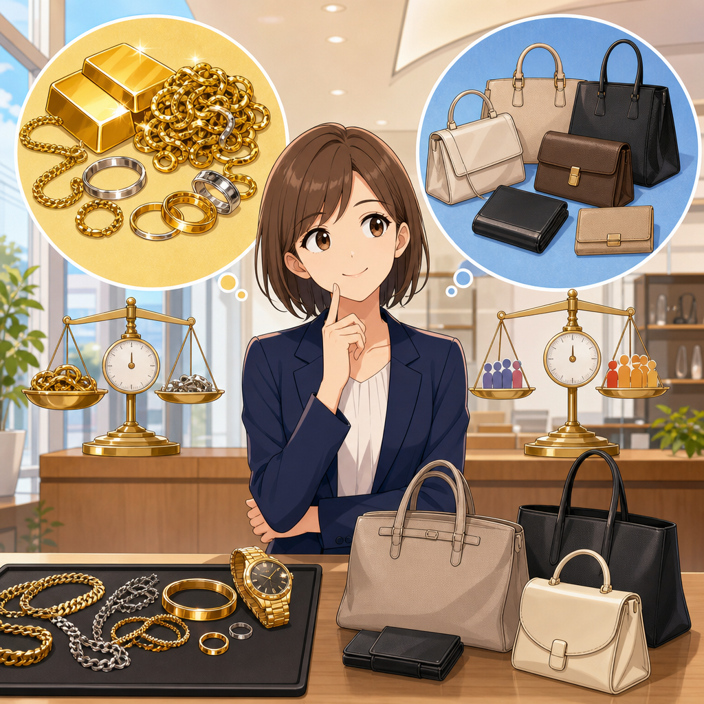 金買取とブランド品買取は素材と需要を分けて見る