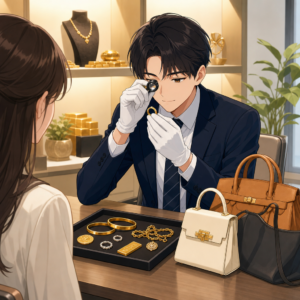 金買取とブランド品買取、刻印と付属品の見られ方