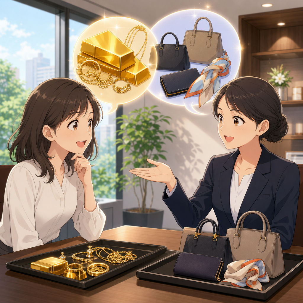 金買取とブランド品買取を同日に相談する理由